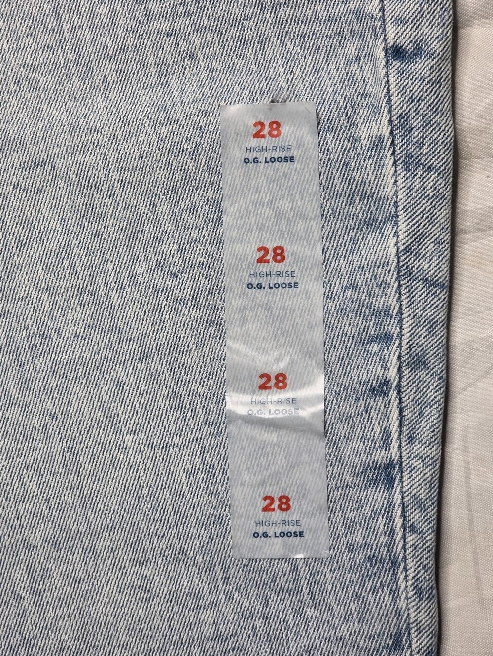 NWT Old Navy O.G. Loose High Rise Light Wash Jeans Women’s 28 Plus Size - Picture 8 of 8